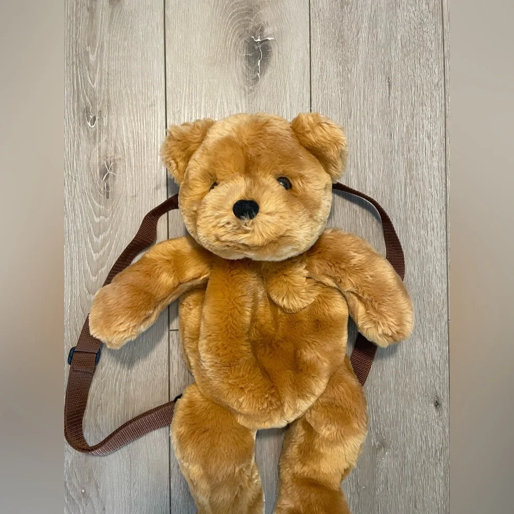 Brown Plush Teddy‎ Bear Backpack Creature Comforts Adjustable Straps